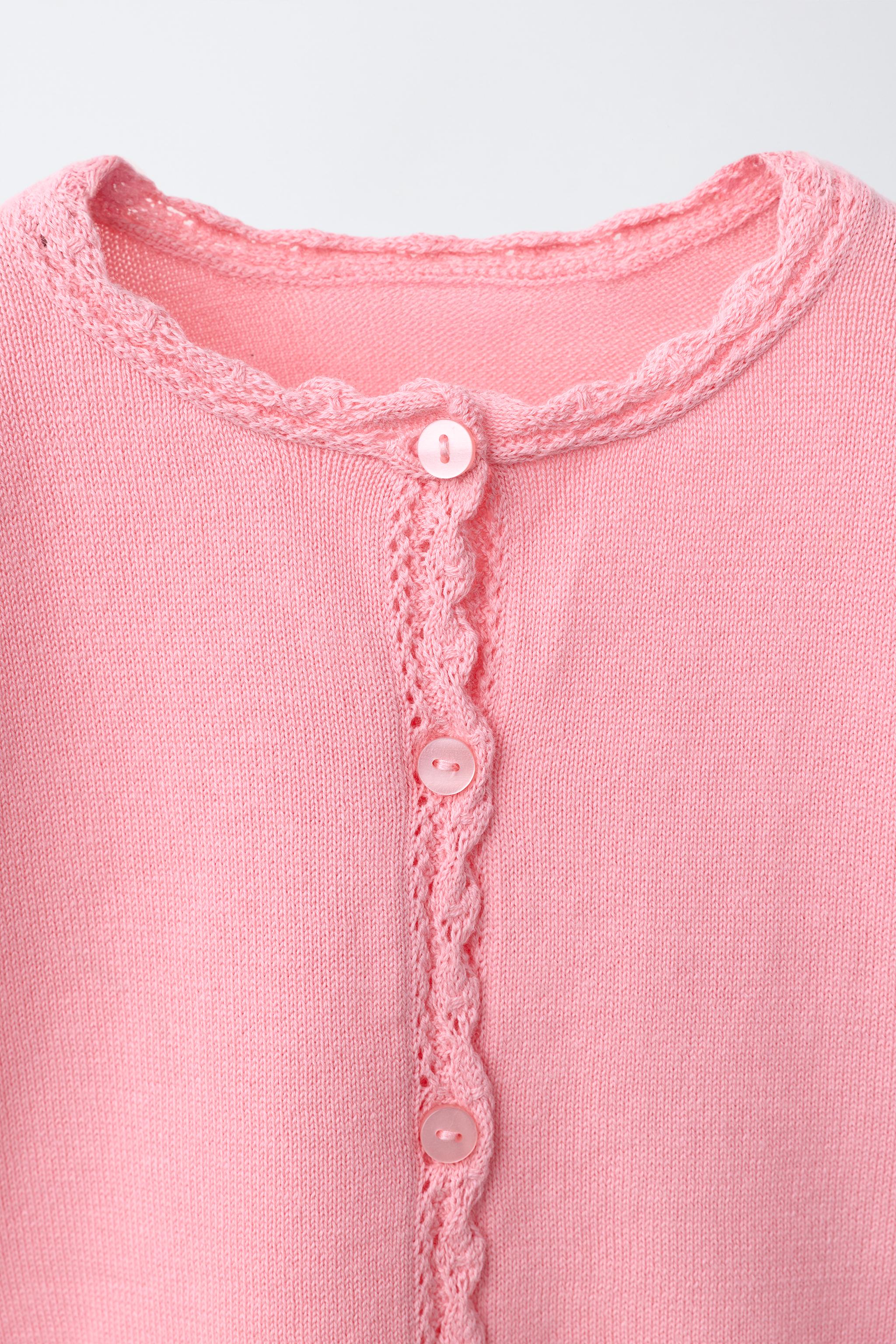 OPENWORK KNIT CARDIGAN